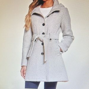 New with tags wool blend hooded coat